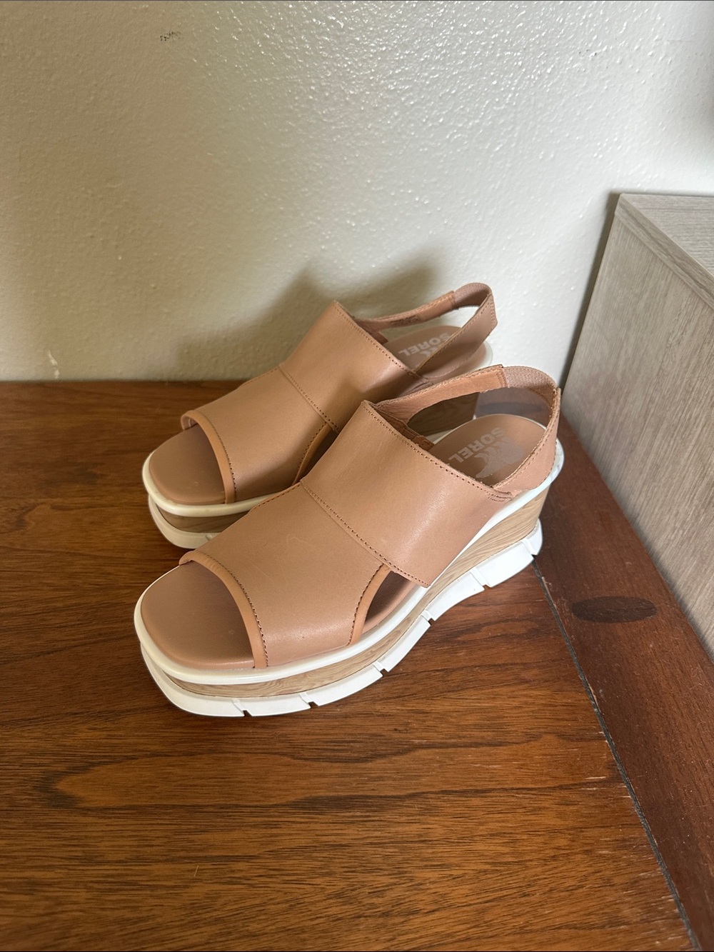 Sorel Joanie lll Women's Wedge Slingback Sandal in Tan
